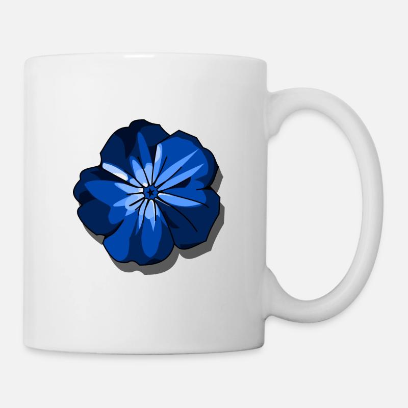 Fleur bleue - Mug blanc - blanc