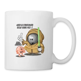 Modèle Que la pétanque soit avec toi ! personnalisé sur Mug blanc