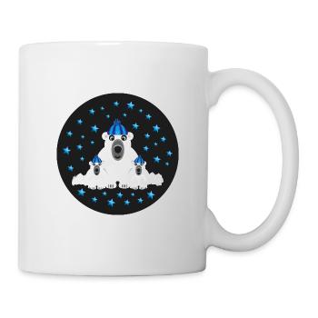 Eisbären mit Mütze und Schal. - Tasse - Weiß - Rechts