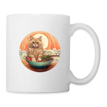Nudel Katze - Tasse - Weiß - Rechts