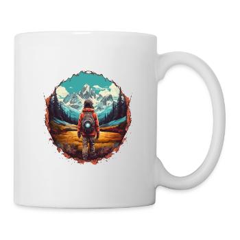 Wandern in den Bergen und frischer Bergluft - Tasse - Weiß - Rechts
