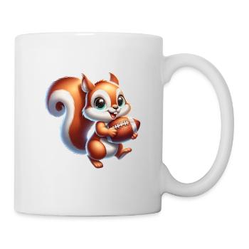 American Football Squirrel Nuts Animal Lover - Mug - white - Right