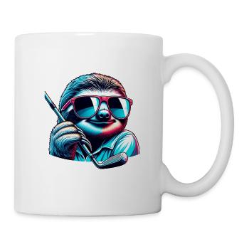 Paresseux, Golfeur, Terrain De Golf, Chiens - Mug blanc - blanc - Droite