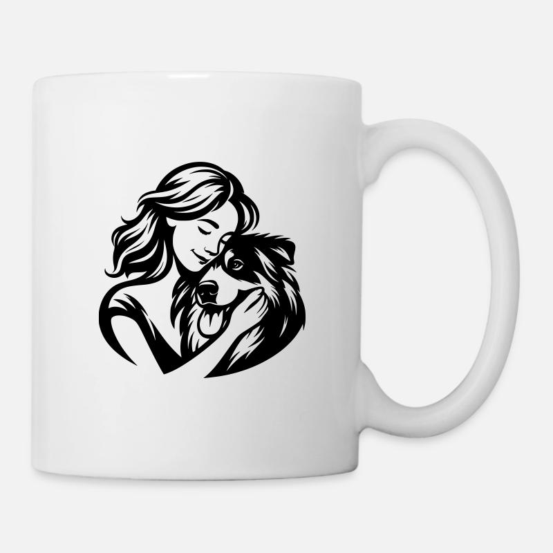 Aussie Mom - dogmom Vektor Design - Tasse - Weiß