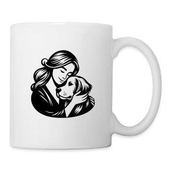 Golden Retriever Mom - dogmom vector design - Mug - white - Right