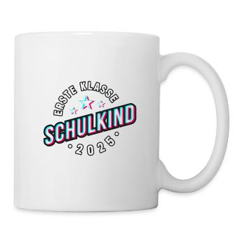 Erste Klasse Schulkind 2025 cooler Style - Tasse - Weiß - Rechts