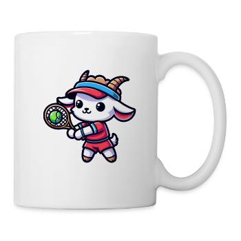 Ziege Tennis Spieler Sport Design - Tasse - Weiß - Rechts