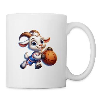Cute Goat Playing Basketball - Mug - white - Right