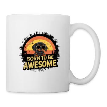 Adorable teckel chien chiot look - Mug blanc - blanc - Droite