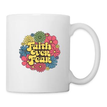 Heartbeat Cross Symbol Christian Faith - Mug - white - Right