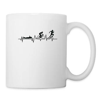 Triathlon Laufen Schwimmen Radfahren - Tasse - Weiß - Rechts