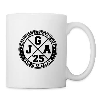 Junggesellenabschied 2025 Der Bräutigam - Tasse - Weiß - Rechts