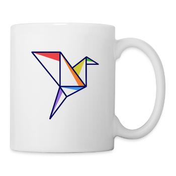 Country Bird Origami Logo Colorful - Mug - white - Right