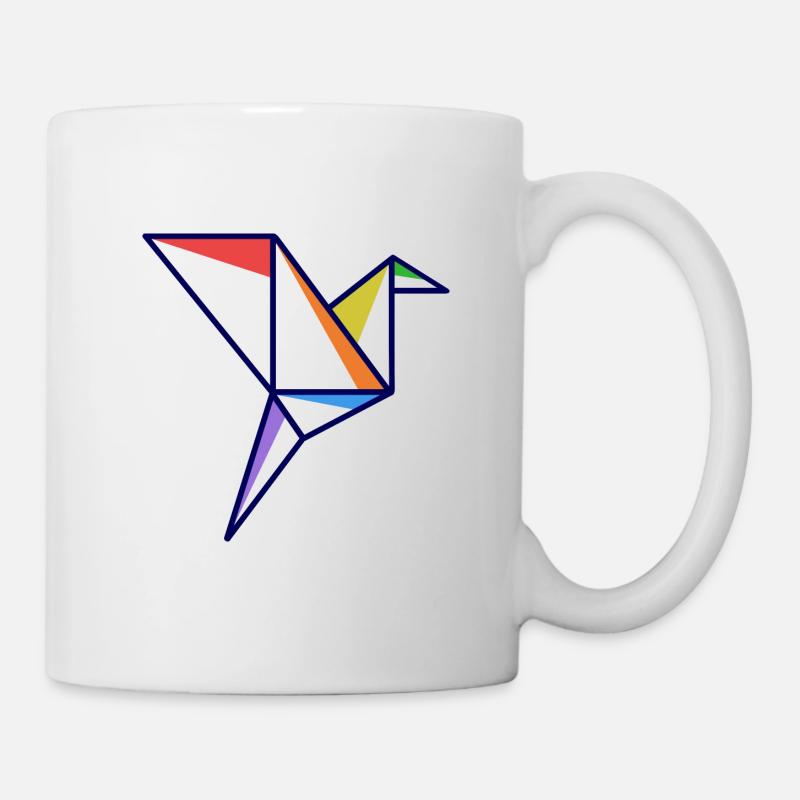 Landvogel Origami Logo Bunt - Tasse - Weiß