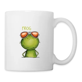 Modèle Grenouille Cool et Inoubliable personnalisé sur Mug blanc