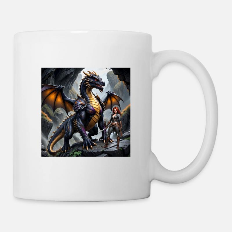 Scarlett et son ami le dragon - Mug blanc - blanc