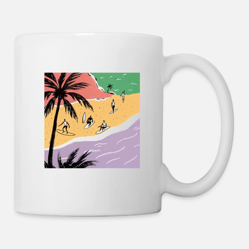La vie à la plage - Mug blanc - blanc