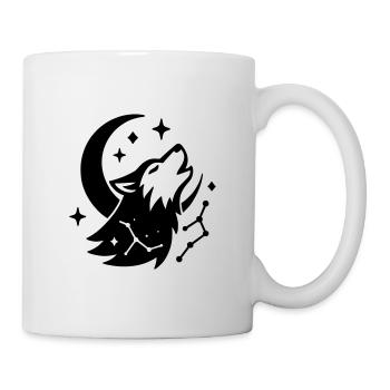 Mondwolf mit Sternbild - Tasse - Weiß - Rechts
