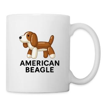 American Beagle – Funny Dog - Mug - white - Right