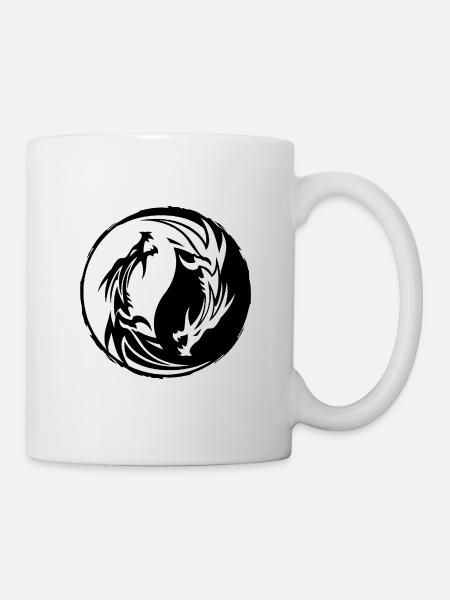 Dragon Yin Yang - Mug - white