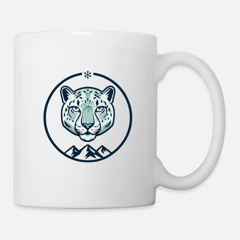 Léopard des neiges montagnard - Mug blanc - blanc