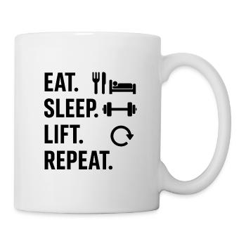 Eat Sleep Lift Repeat - Mug - white - Right
