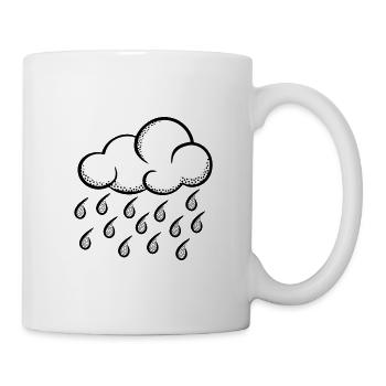 Cloud Pop Art Halftone - Tasse - Weiß - Rechts