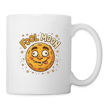 Fool Moon Funny Space Pun Graphic - Mug - white - Right
