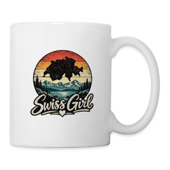 Swiss Girl Retro Look - Tasse - Weiß - Rechts