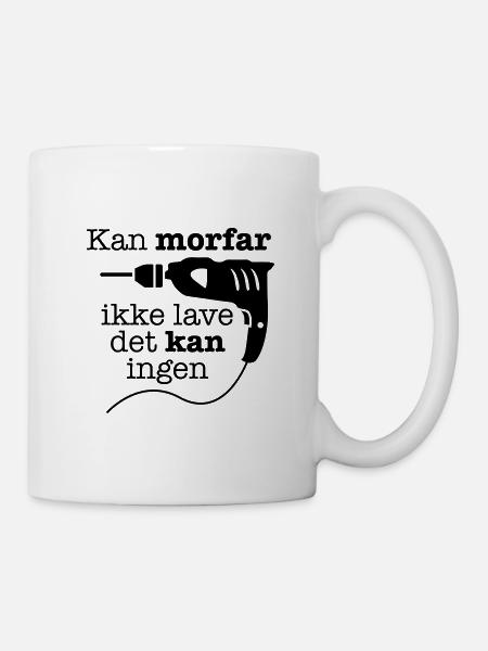 Morfar med boremaskinen - Kop/krus - hvid