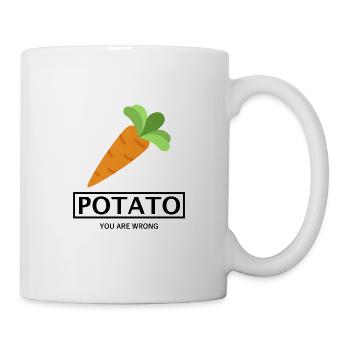 CADEAU DE LÉGUMES DE CAROTTE DE POMMES DE TERRE - VOUS ÊTES MAL. - Mug blanc - blanc - Droite