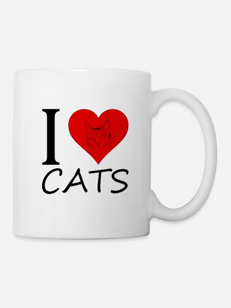 I love Cats - Tasse - Weiß