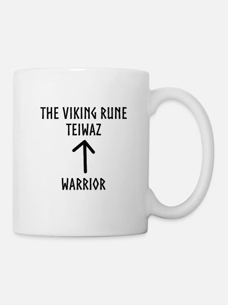 Wikinger Runen Shirts Krieger - Tasse - Weiß