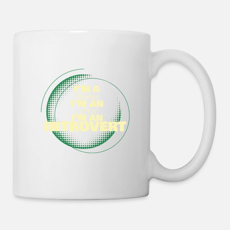 I'm an Introvert, Geschenk, Geschenkidee - Tasse - Weiß