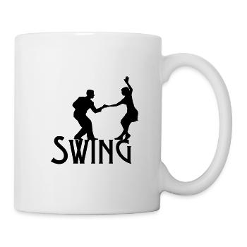 Couple dancing swing - Mug - white - Right