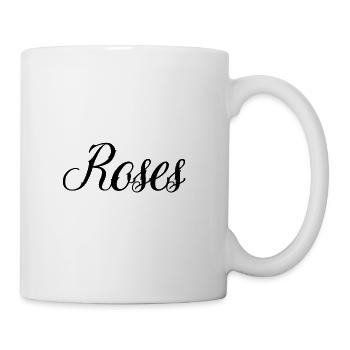 Roses Geschenkidee Rose Blumen - Tasse - Weiß - Rechts