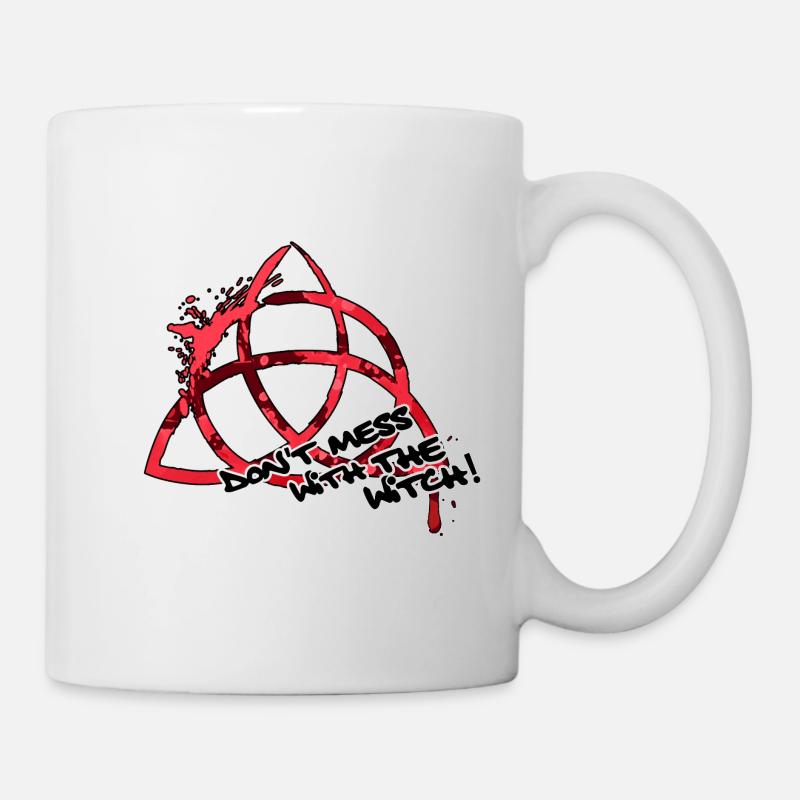Dont Mess With The Witch Hexe Hexenknoten Triqueta - Tasse - Weiß
