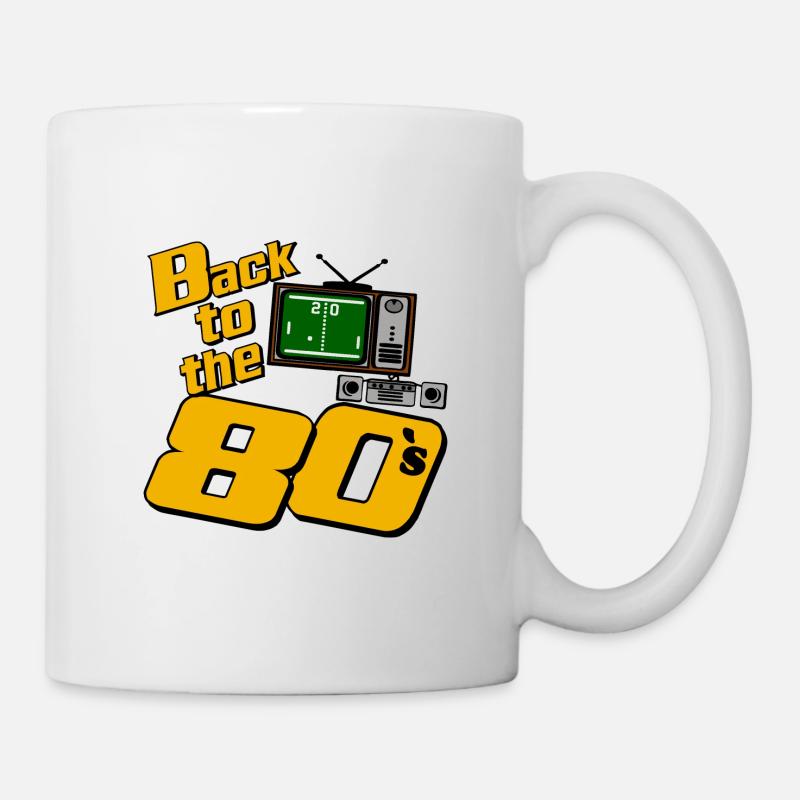 80er Party,Fun Shirt,Back to the 80s computer (25) - Tasse - Weiß