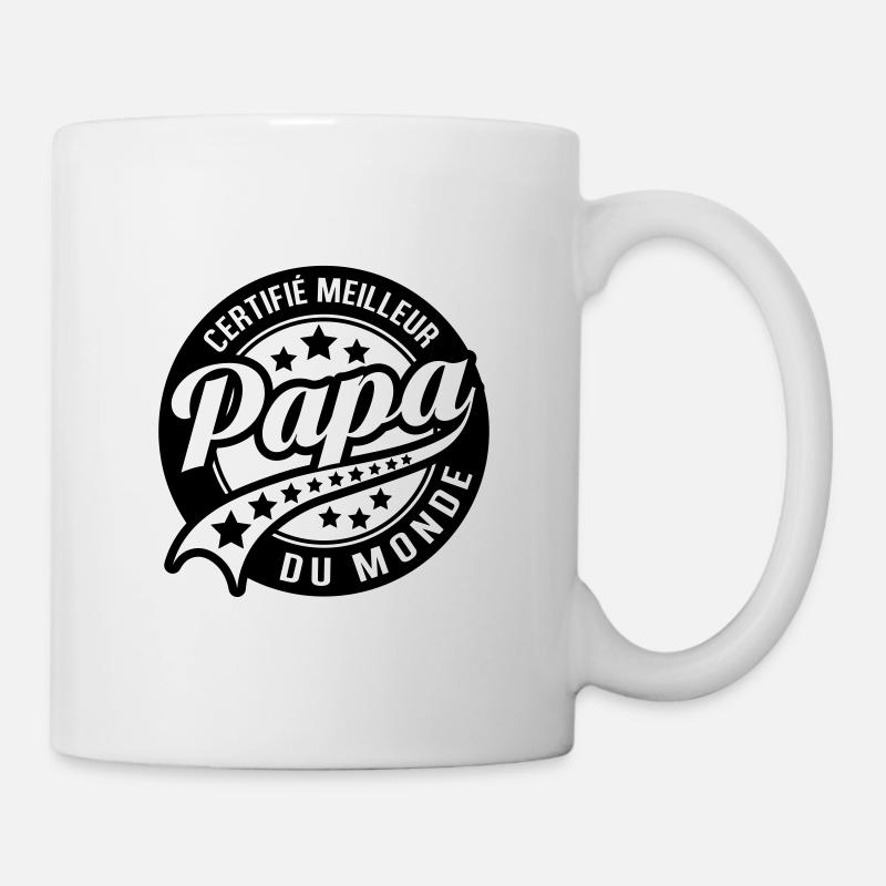 certifié meilleur papa du monde - Mug blanc - blanc