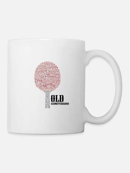 Tischtennis Old Schmetterhand - Tasse - Weiß