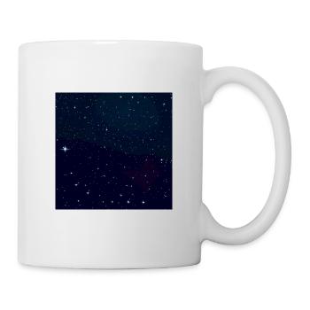 Galaxie blauer Nacht Himmel Sterne Milchstraße - Tasse - Weiß - Rechts