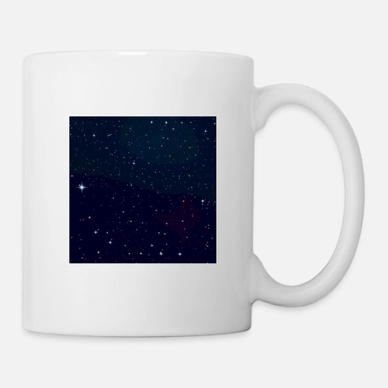 Galaxy blue night sky stars milky way galaxy - Mug - white