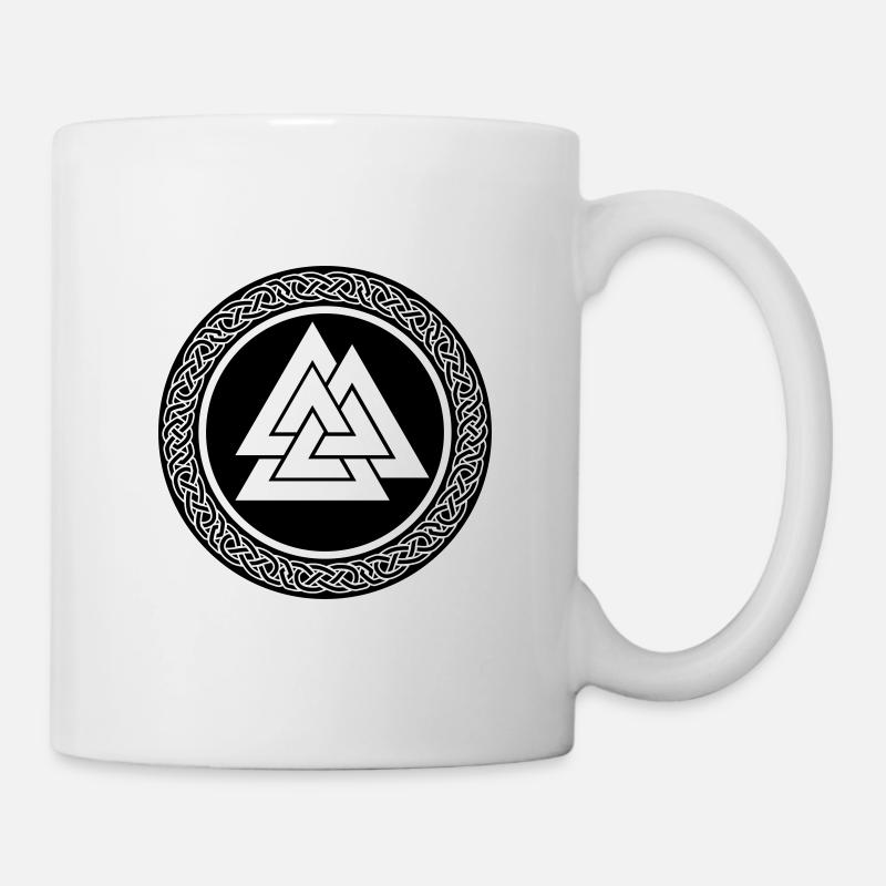 Viking Valknut Knoten - Tasse - Weiß