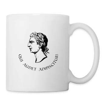 wer wagt gewinnt latein schwarz - Mug - white - Right