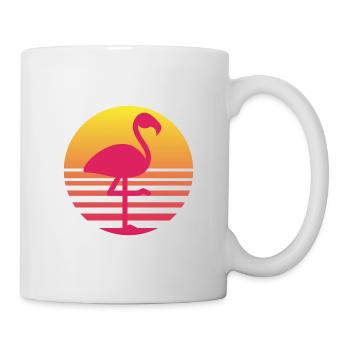 flamant rose idée cadeau anniversaire humour - Mug blanc - blanc - Droite