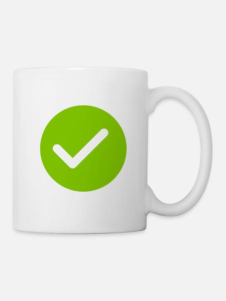 Check - Tasse - Weiß
