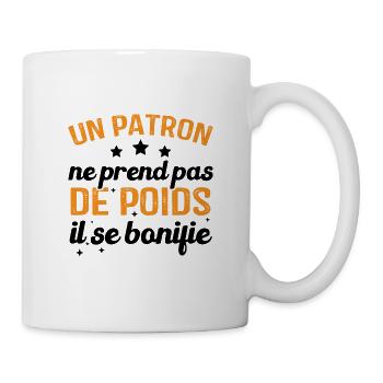 Un patron ne prend pas de poids, il se bonifie - Mug blanc - blanc - Droite