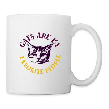 Mes personnes préférées - Idée cadeau Cat Lovers - Mug blanc - blanc - Droite
