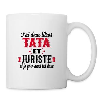 Juriste Tata Tatie Femme Cadeau Métier Famille - Mug blanc - blanc - Droite