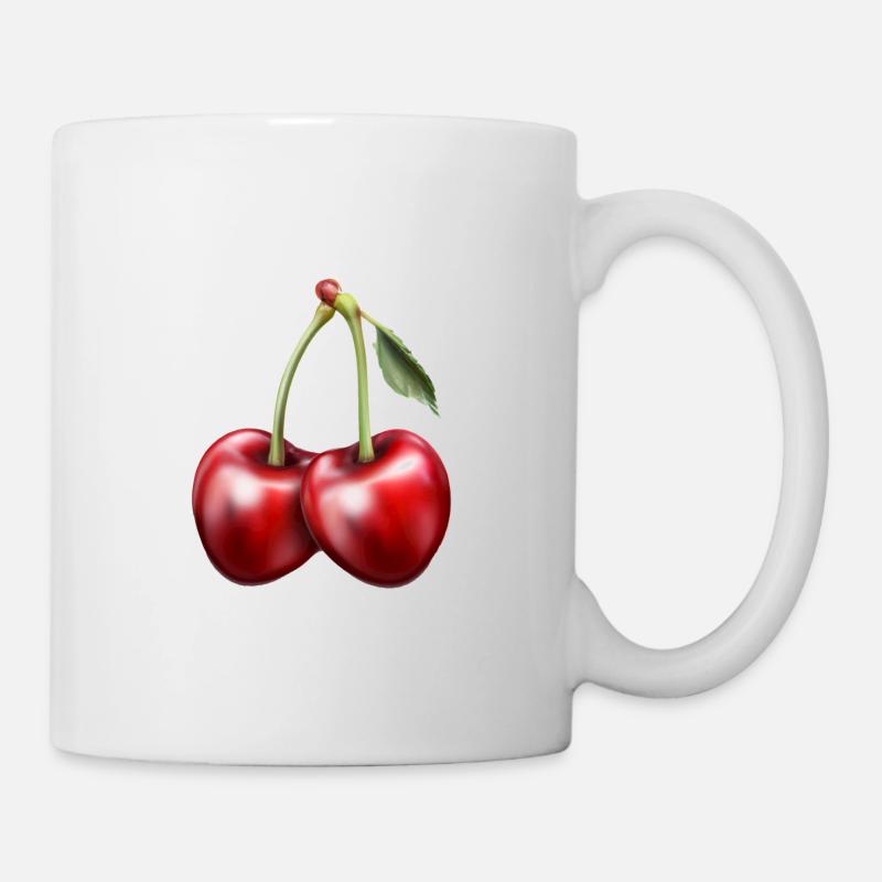 Kirschen - Tasse - Weiß